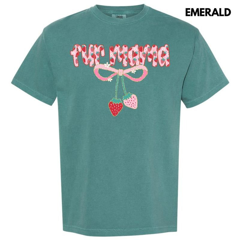 Fur Mama Strawberry Coquette Comfort Colors T-Shirt 'NLB' Hoodie, Sweatshirt | HypeDripTees.com