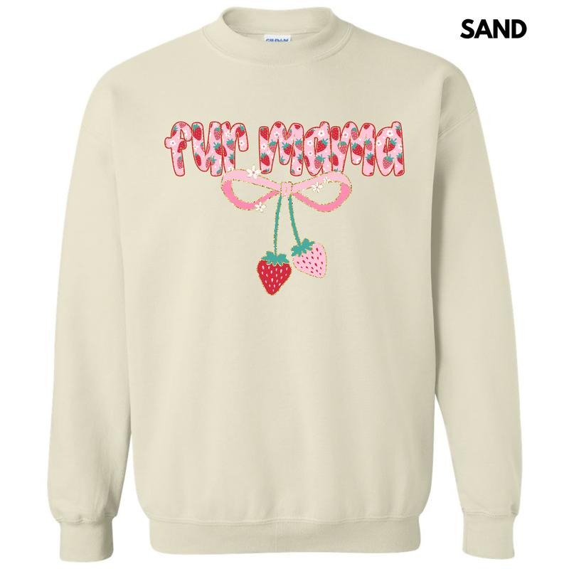 Fur Mama Strawberry Coquette Sweatshirt 'NLB' T-Shirts, Hoodie | HypeDripTees.com