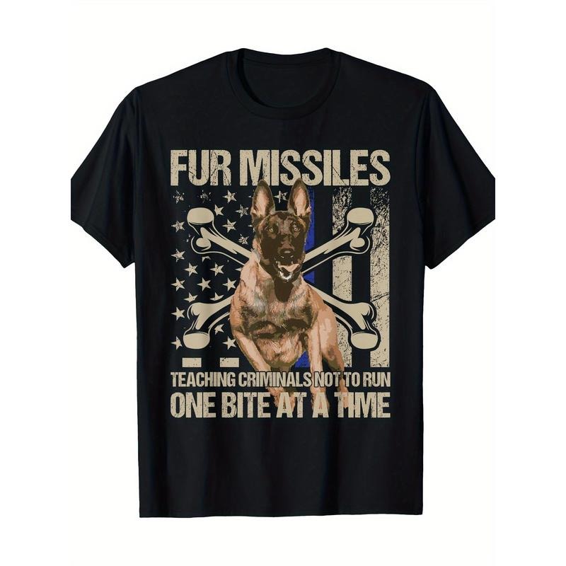 Fur Missiles Teaching Criminals Blue Line K9 Dog Unit Police T-Shirt Made in USA Hoodie, Sweatshirt | HypeDripTees.com