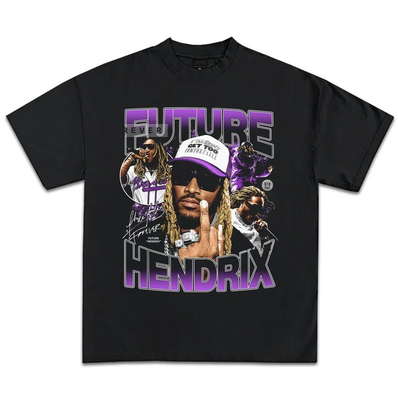 Future Hendrix Rapper Graphic T-Shirt 90s Vintage Bootleg Rap Hip Hop Metro Boomin Merch Men Women Menswear Top Hoodie,...