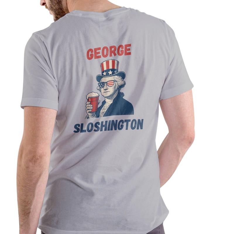 GEORGE SLOSHINGTON T Shirt, Unisex Cotton, july 4th shirt Hoodie, Sweatshirt | HypeDripTees.com