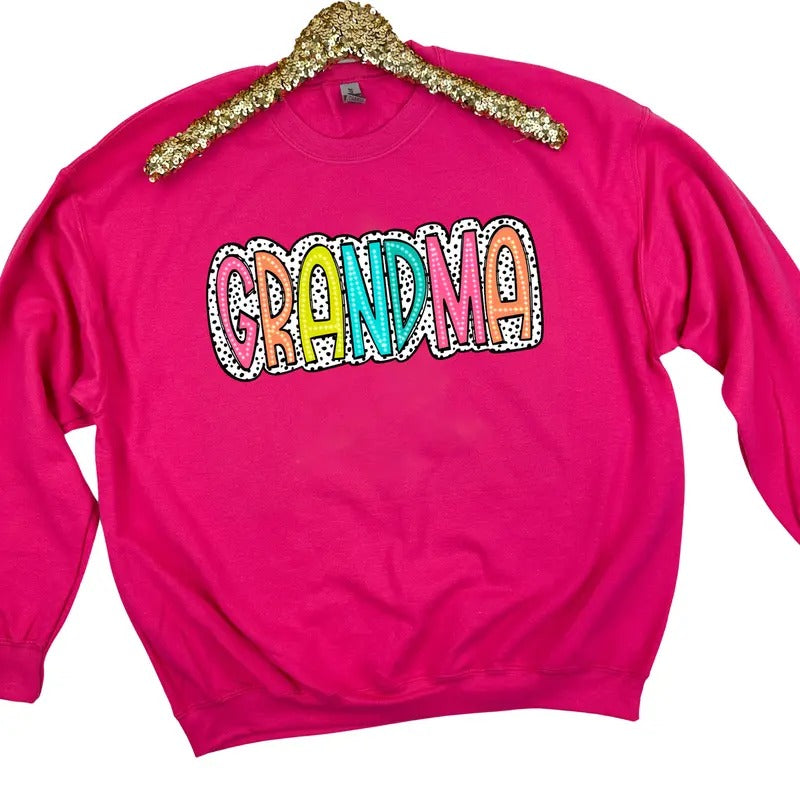 GRANDMA Neon Spotted Sweatshirt 'NLB' T-Shirts, Hoodie | HypeDripTees.com