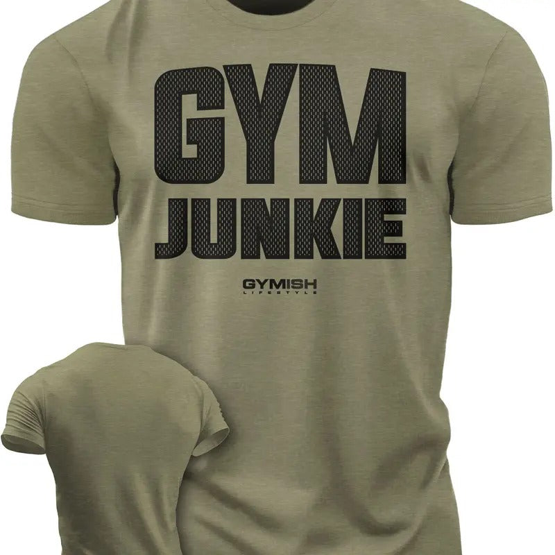 GYMISH Gym Junkie Funny Workout Gym T-Shirt for Men Hoodie, Sweatshirt | HypeDripTees.com