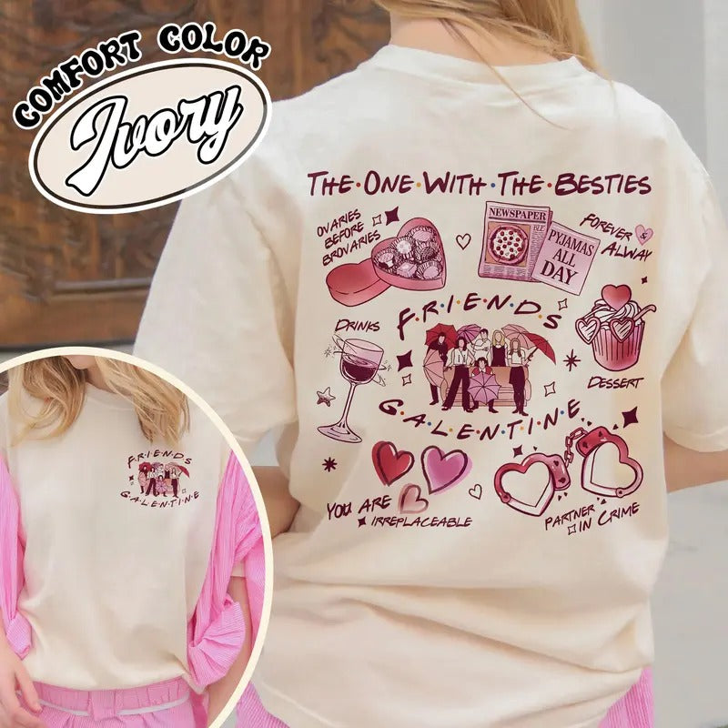 Galentine Social Club, Galentine Era, Friends Galentine Shirt, the One With the Besties Shirt, Funny Galentines Day...