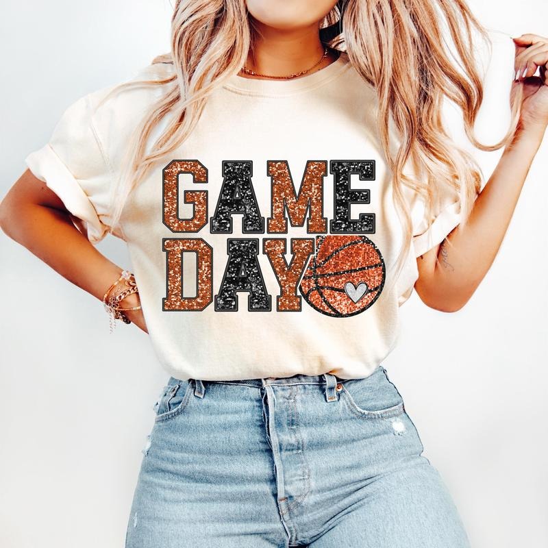 Game Day Basketball T-Shirt, Basketball Mom Sports Shirt, Basketball Season Cotton Fabric Hoodie, Sweatshirt