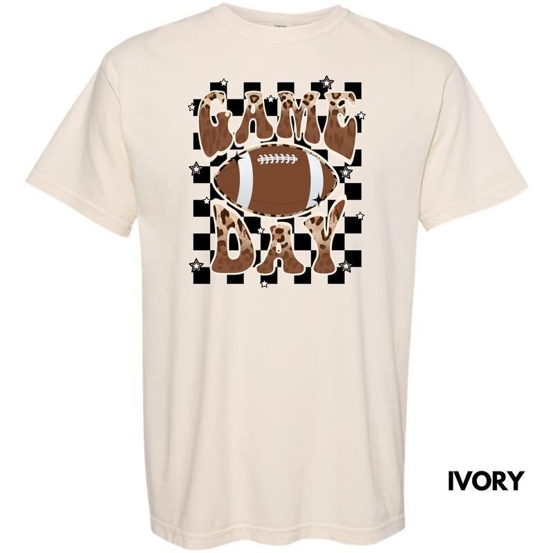 Game Day Checkered Football Comfort Colors T-Shirt 'NLB' Hoodie, Sweatshirt | HypeDripTees.com
