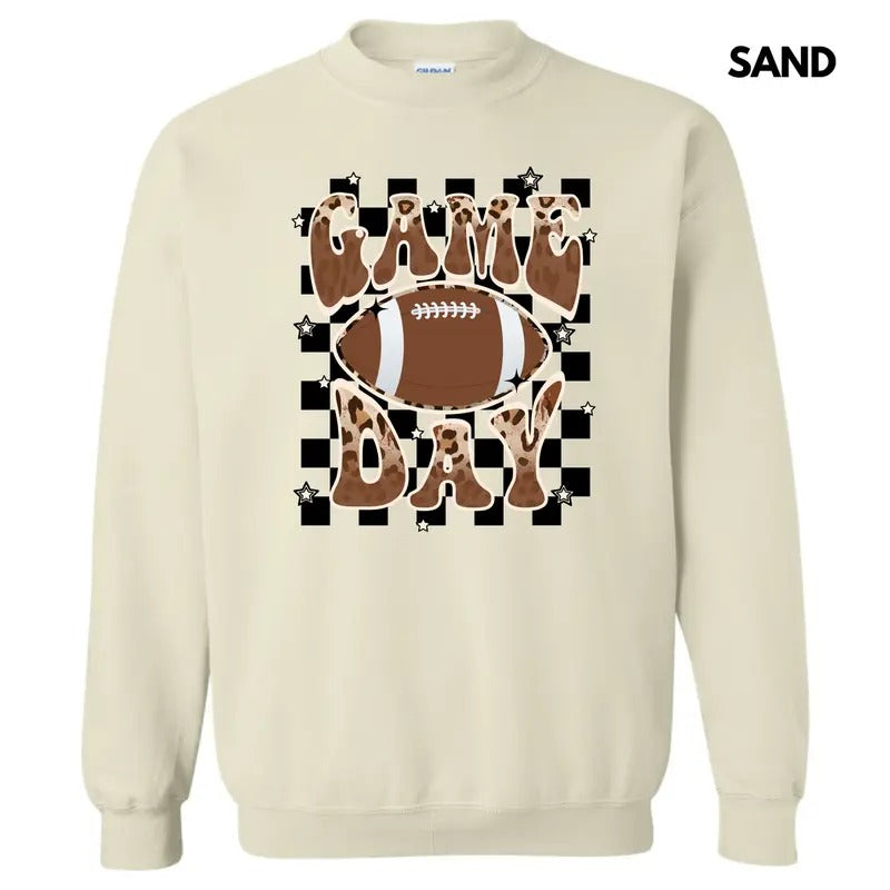 Game Day Checkered Football Sweatshirt 'NLB' T-Shirts, Hoodie | HypeDripTees.com