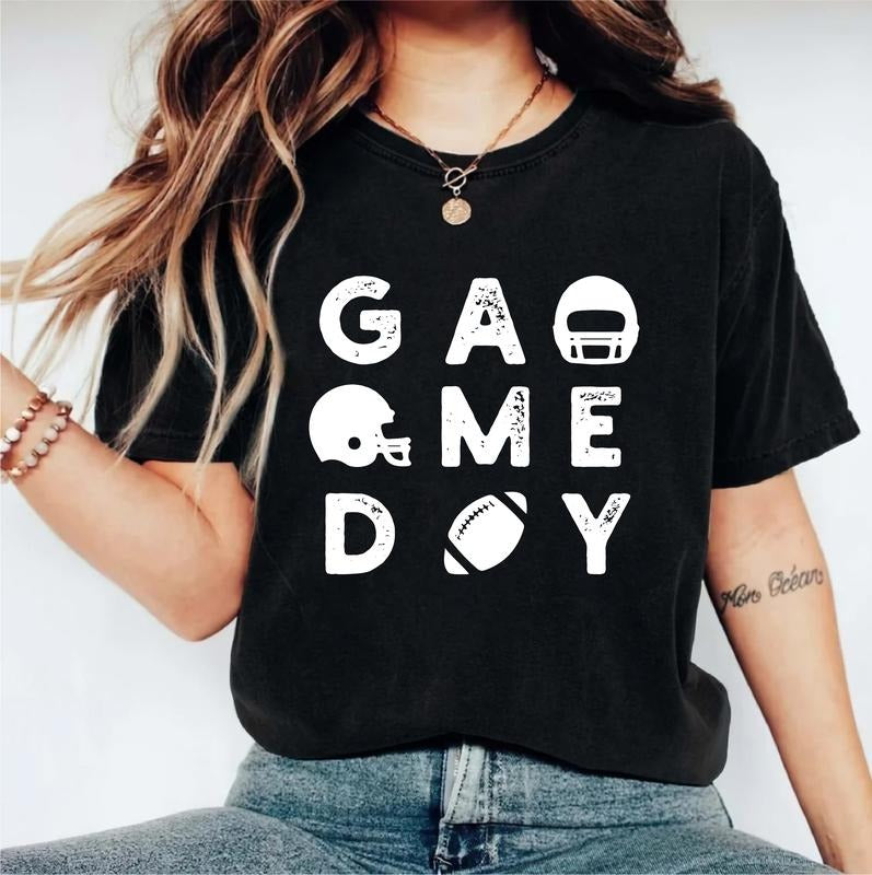 Game Day Shirt, Football Season T-shirt, Unisex Football Fan Tee, Comfort Sport Shirt, Football Lover Gift Tee, Fall...