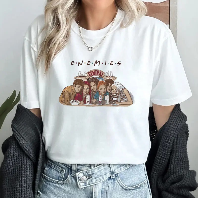 Game Of Thrones Enemies Central Shirt Jaime Lanniste Anya Stark Jon Snow Shirt House Of The Dragon Shirt Got Movie Shirt...