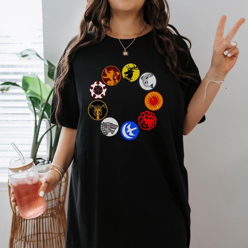 Game Of Thrones Thrones Emblems T-Shirt Hoodie, Sweatshirt | HypeDripTees.com