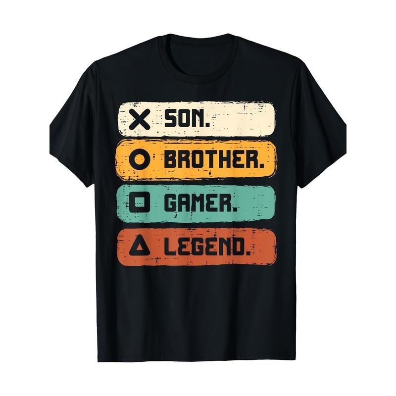 Game T-Shirt for Son, Brother, Teens, and Boys - Gaming Men's T-Shirts with Fun Design