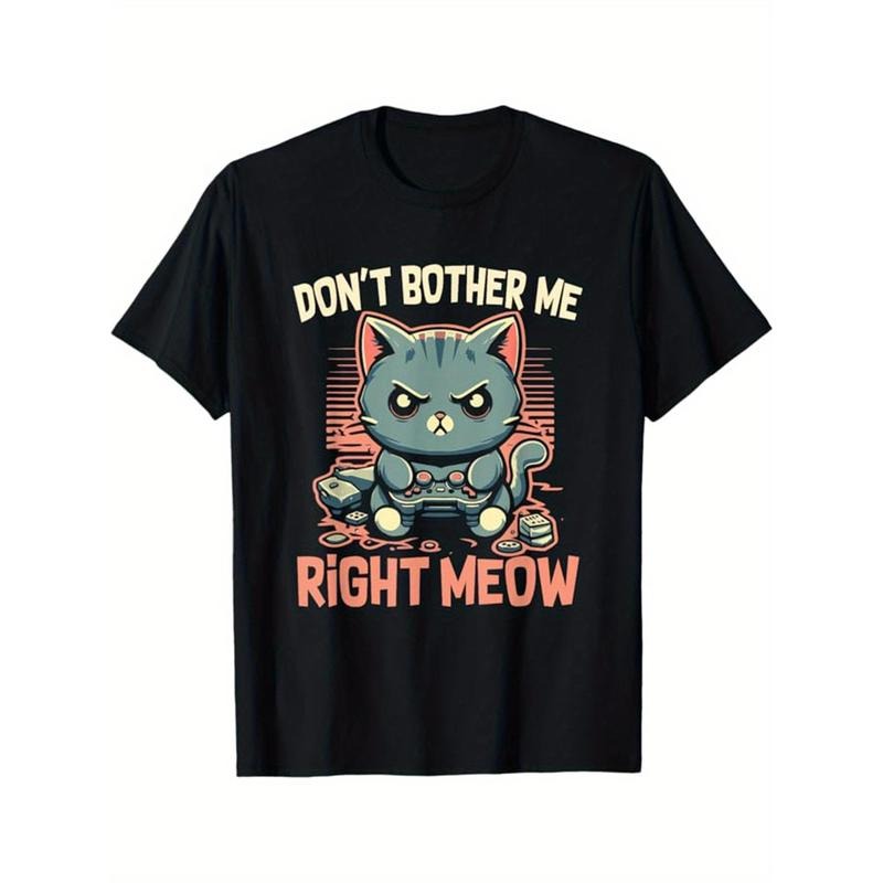 Gaming Printed Men's Cotton Graphic T-shirt, Casual Short Sleeve Crew Neck Gamer T-shirt, Men's Tee For Outdoor made in...