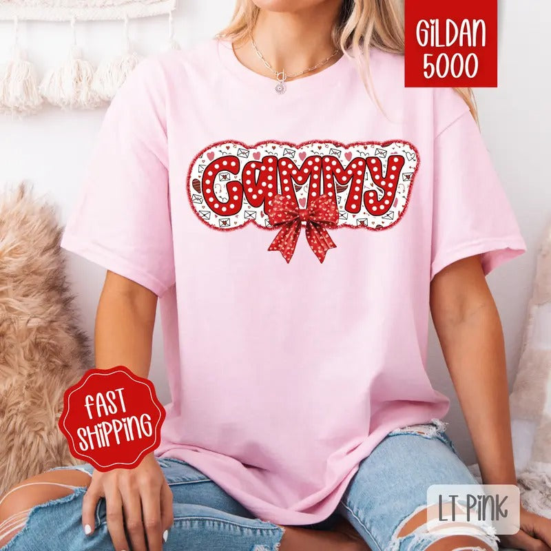 Gammy Valentine Shirt Gildan, Valentine's Day Women's Tee, Cute Women's Tshirt Plus Sizes Hoodie, Sweatshirt
