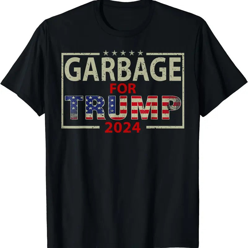 Garbage For Trump 2024 Tees - Trump Supporter Design T-Shirt Hoodie, Sweatshirt | HypeDripTees.com