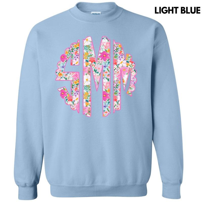 Garden Girl Monogram Sweatshirt 'NLB' T-Shirts, Hoodie | HypeDripTees.com