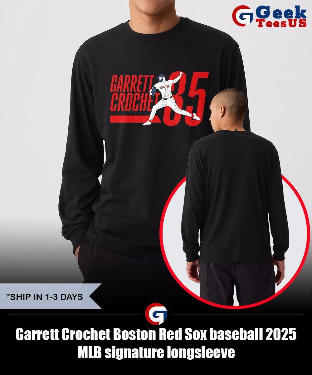 Garrett Crochet Boston Red Sox baseball 2025 MLB signature shirt