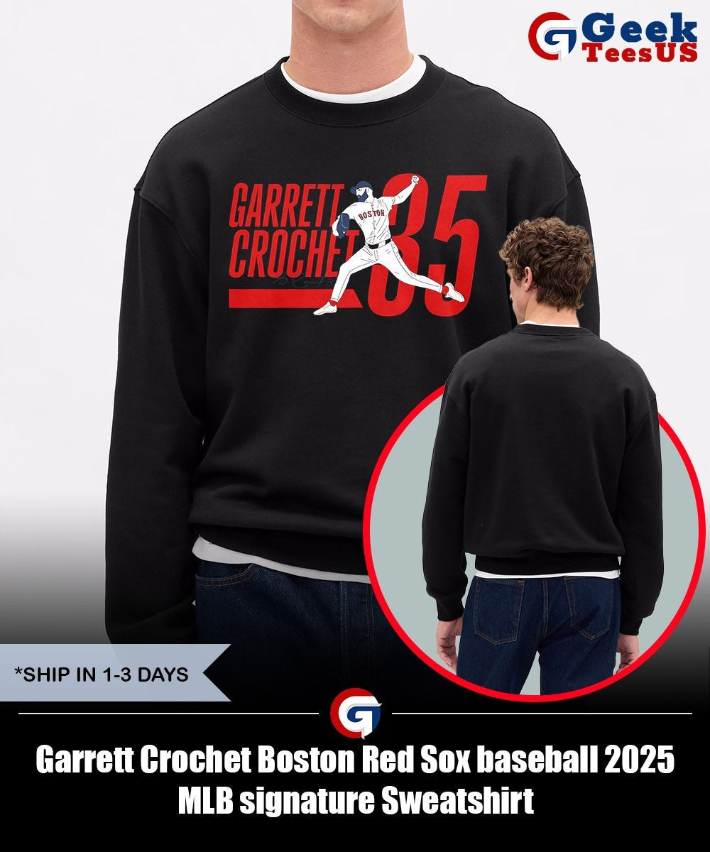 Garrett Crochet Boston Red Sox baseball 2025 MLB signature shirt