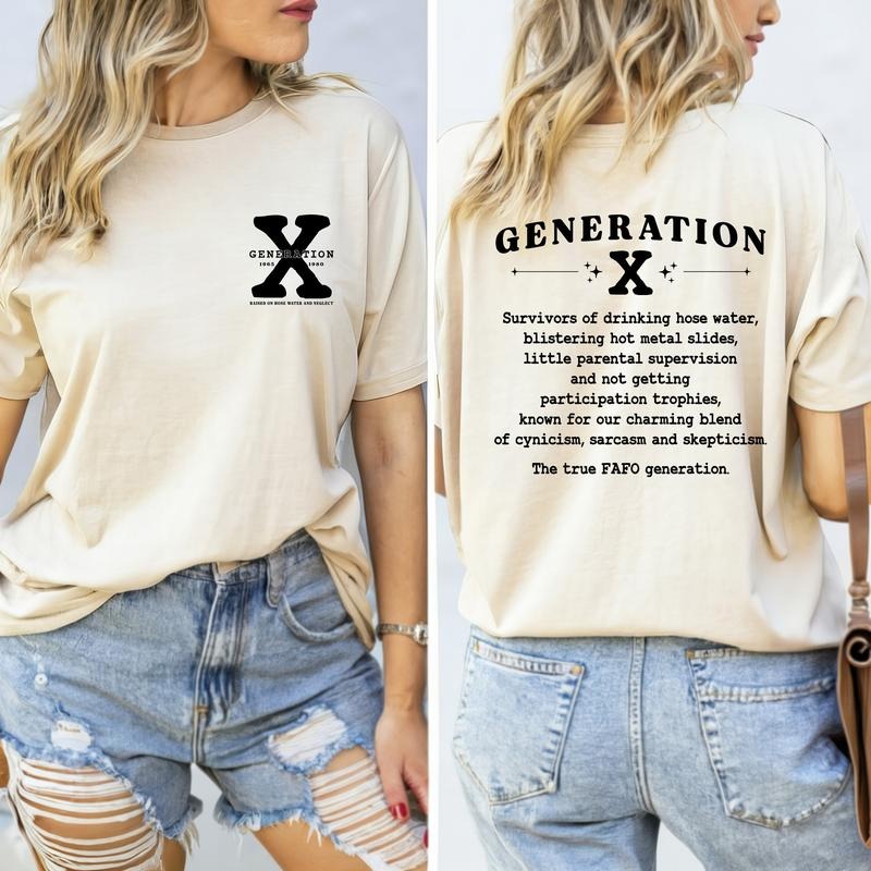 Gen X 2 sied T-Shirt, Generation X Tee, Raised on Hose Water and Neglect Nostalgia Shirt, 1980 Birthday Gift Hoodie,...