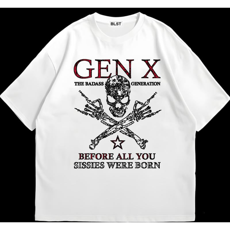 Gen X B T-Shirt Soft Cotton Add Your Unique Twist HipHop Graphic Retro 90s Vintage Hoodie, Sweatshirt | HypeDripTees.com