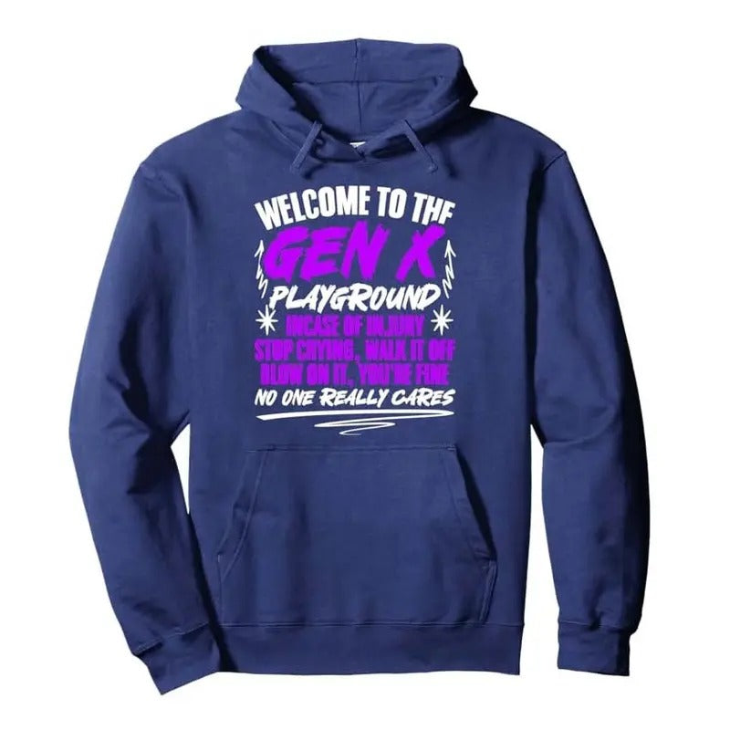 Gen Xers Humor Gen X Generation Funny Hoodie Casual Street Style Fleece Pullover Hooded Sweatshirt Tops Trendy For Women...