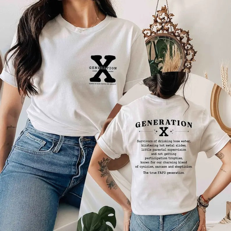 Generation X Gen Shirt, Raised On Hose Water And Neglect T-Shirt, Funny Hose Water Shirt, Sarcastic Generation T-Shirt,...