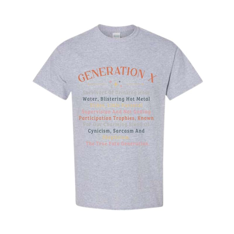 Generation X Raised On Hose Water Shirt, Generation X Womenswear Top, Full Color, Full Size Hoodie, Sweatshirt