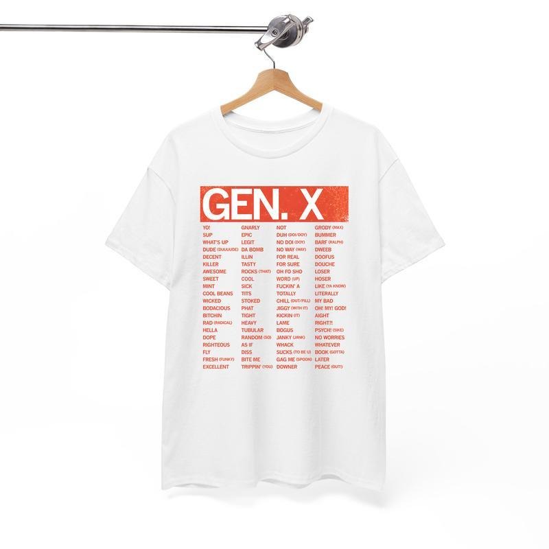 Generation X T-shirt, GenX Shirt, SLANG GUIDE Shirt, Unisex T-Shirt Hoodie, Sweatshirt | HypeDripTees.com