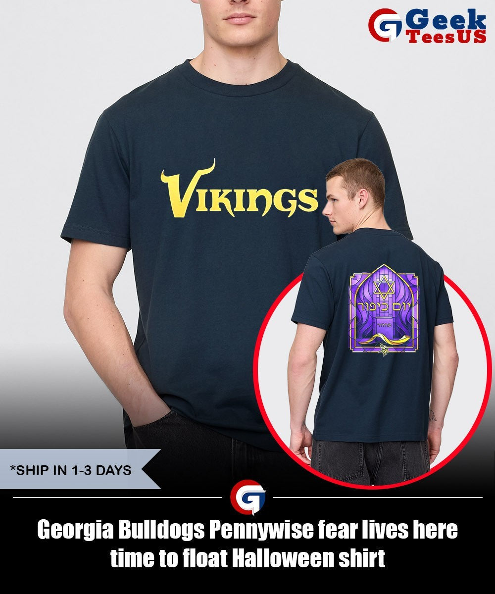 Georgia Bulldogs Pennywise fear lives here time to float Halloween shirt