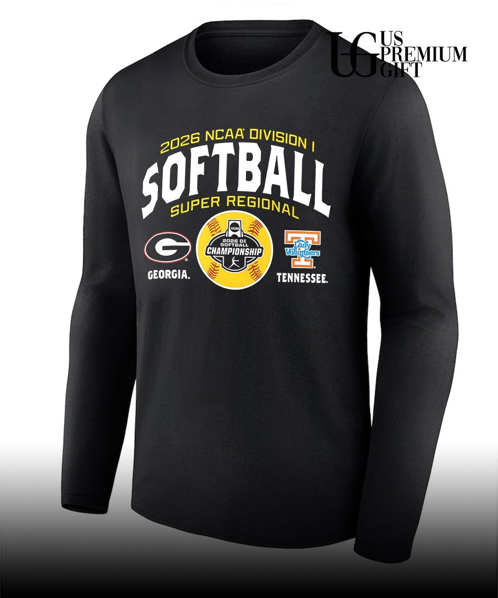 Georgia Bulldogs and Tennessee Volunteers 2026 NCAA Division I Softball Super Regionals shirt