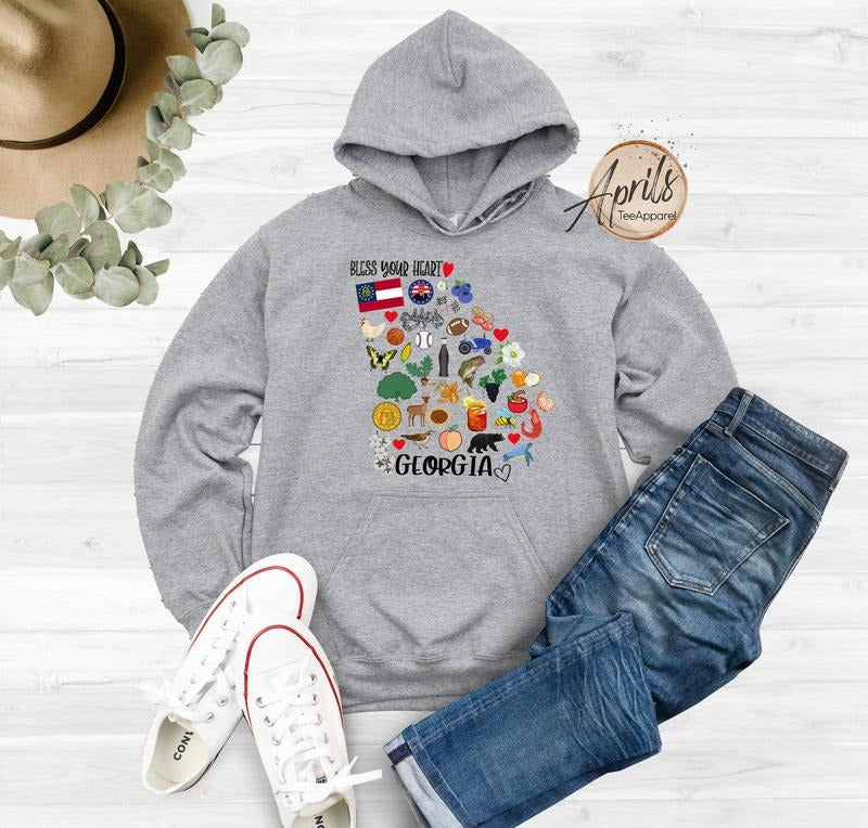 Georgia Sweatshirt, Georgia Hoodie, Gift For Women T-Shirts | HypeDripTees.com