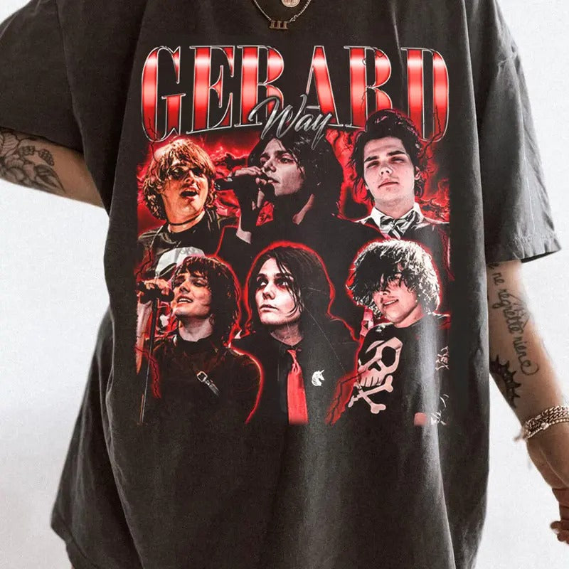 Gerard Way Vintage Ver 2 Tshirt Sweatshirt Hoodie, My Chemical Romance Shirt, Mother Day Gifts | HypeDripTees.com