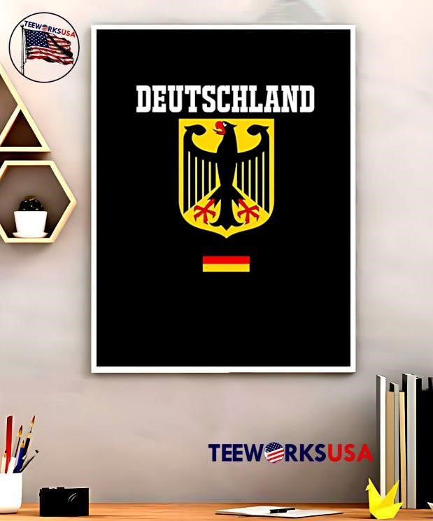 German Pride Deutschland Eagle Emblem German Flag T-Shirt