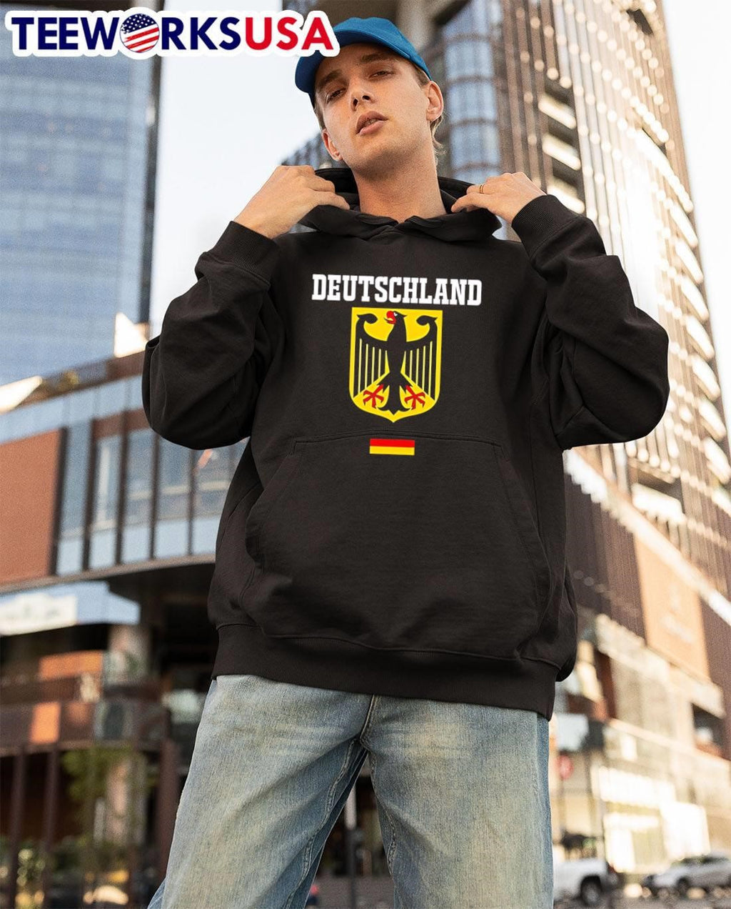 German Pride Deutschland Eagle Emblem German Flag T-Shirt