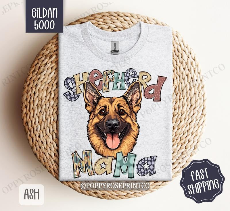 German Shepherd Mama Shirt Gildan, Dog Mom Women's Tee, Cute Mama Women's Tshirt Plus Sizes Hoodie, Sweatshirt