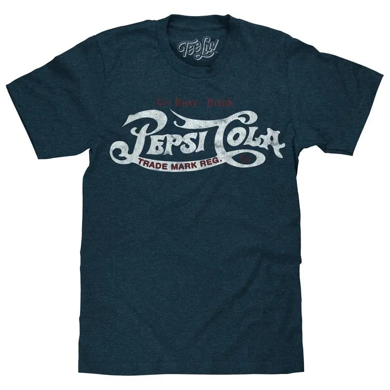 Get Busy, Drink Pepsi Cola Classic Logo T-Shirt - Navy graphic tee Hoodie, Sweatshirt | HypeDripTees.com