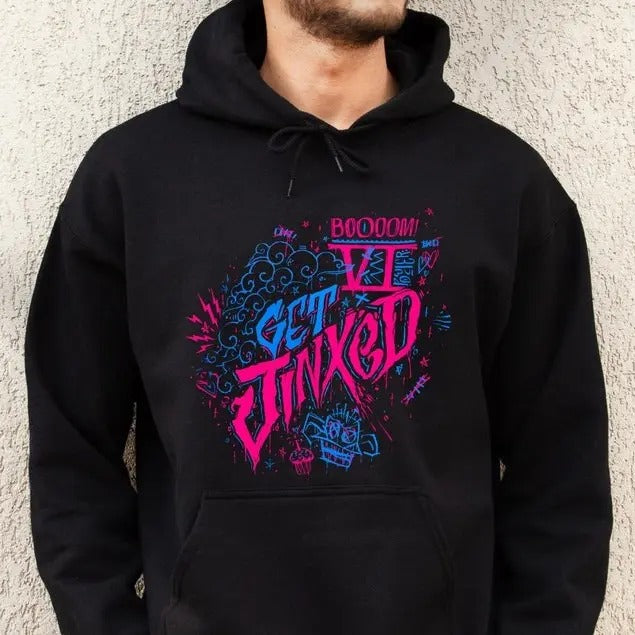 Get Jinxed Sweatshirt, Arcane Jinx Shirt, Gamer T-Shirt, Piltover Shirt, Undercity Shirt, Unisex Softstyle Sweater, Get...