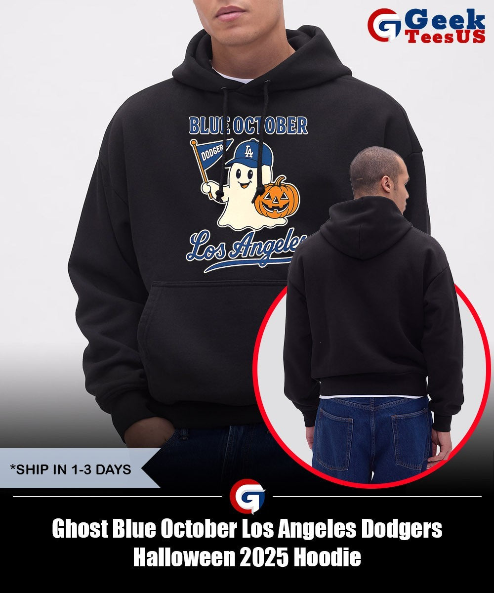 Ghost Blue October Los Angeles Dodgers Halloween 2025 shirt