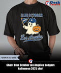 Ghost Blue October Los Angeles Dodgers Halloween 2025 shirt