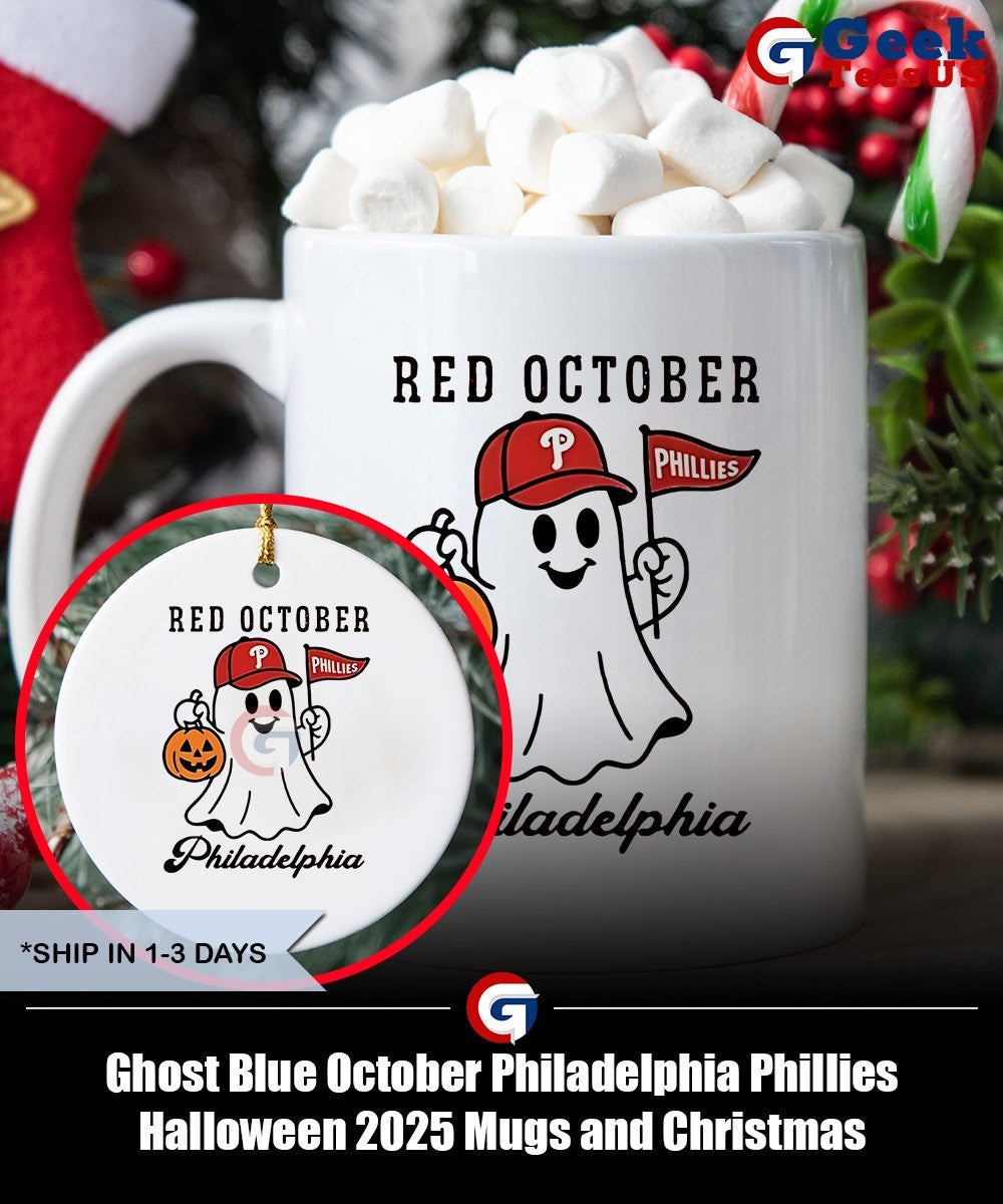Ghost Blue October Philadelphia Phillies Halloween 2025 shirt