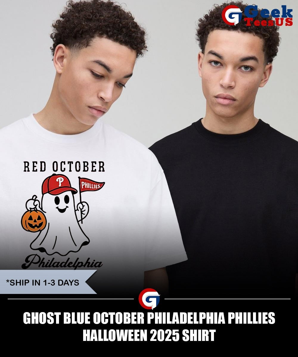 Ghost Blue October Philadelphia Phillies Halloween 2025 shirt