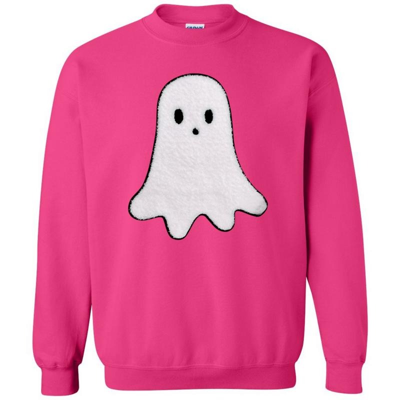 Ghost Fluffy Patch Sweatshirt T-Shirts, Hoodie | HypeDripTees.com