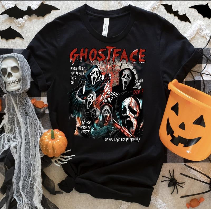 Ghostface Sweatshirt, Halloween Shirt, Halloween Hoodie, Scary Movie Shirt | HypeDripTees.com