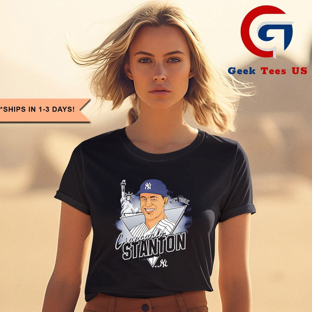 Giancarlo Stanton big head New York Yankees baseball player 2025 signature shirt