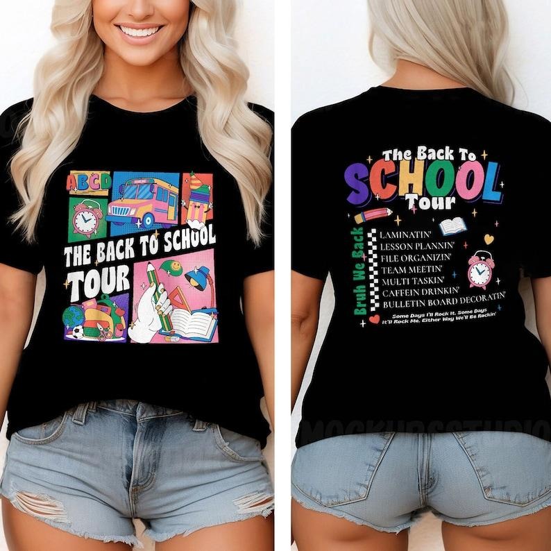 Gift For Teacher The Back To School Tour Shirt, Abcd Teacher Tour Shirt, First Day Of School Tee, Teacher Gift, Teacher T...