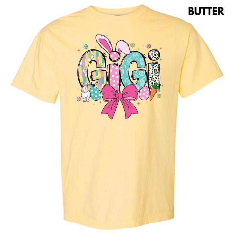 Gigi Easter Coquette Comfort Colors T-Shirt Hoodie, Sweatshirt | HypeDripTees.com