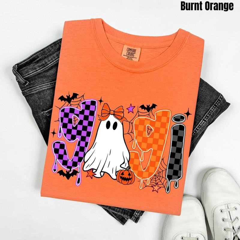 Gigi Ghostly Checkered Comfort Colors T-Shirt 'NLB' Hoodie, Sweatshirt | HypeDripTees.com