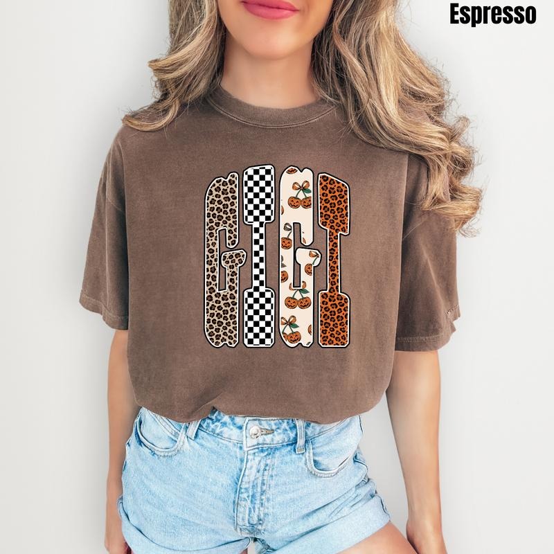 Gigi Pumpkin Pattern Comfort Colors T-Shirt 'NLB' Hoodie, Sweatshirt | HypeDripTees.com