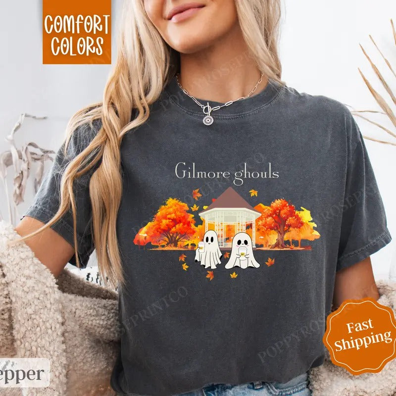 Gilmore Ghouls Shirt Comfort Colors Fall Shirt Fall Womenswear T-Shirts, Hoodie, Sweatshirt
