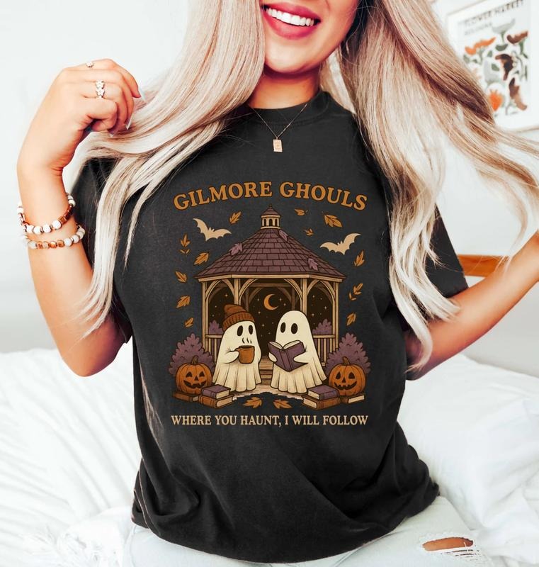 Gilmore Ghouls Shirt, Where You Haunt I Will Follow Shirt, Cute Ghost Halloween Tee, Spooky Fall Shirt, Autumn Shirt,...