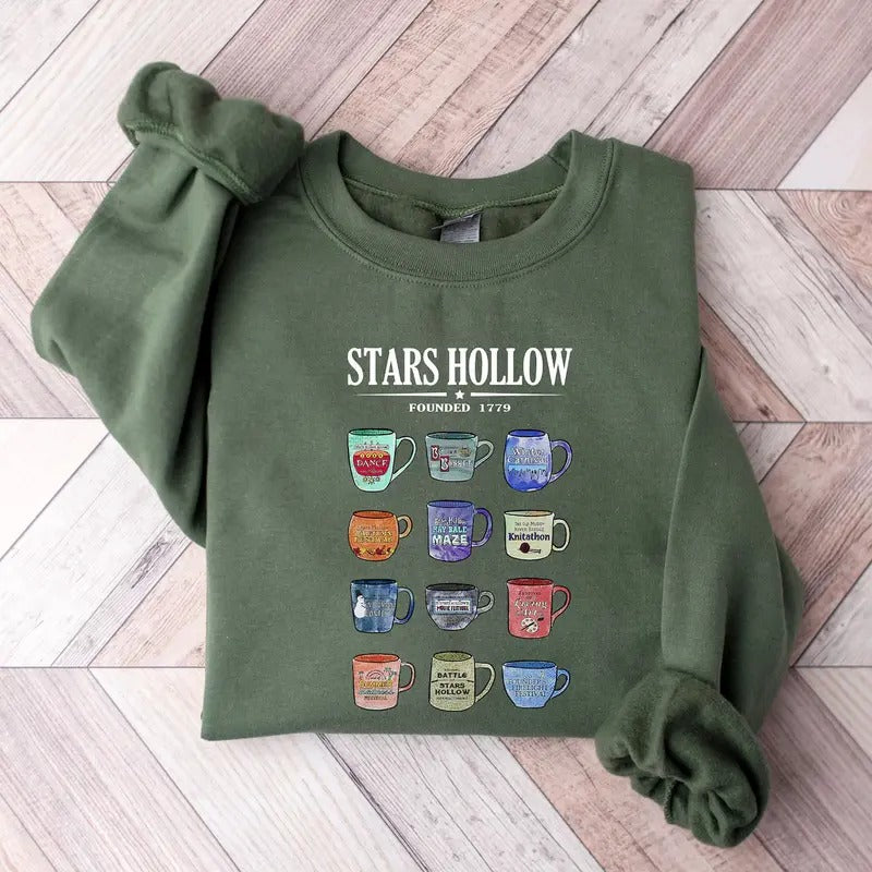 Gilmore Girls Stars Hollow Cups Sweatshirt T-Shirts, Hoodie | HypeDripTees.com